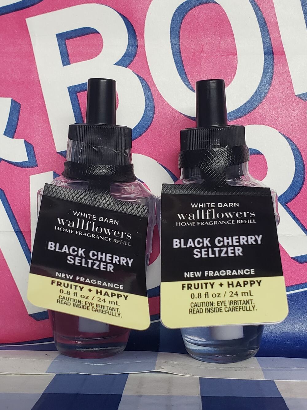 BBW Black Cherry Seltzer FRUITY & HAPPY Wallflower Fragrance Refills